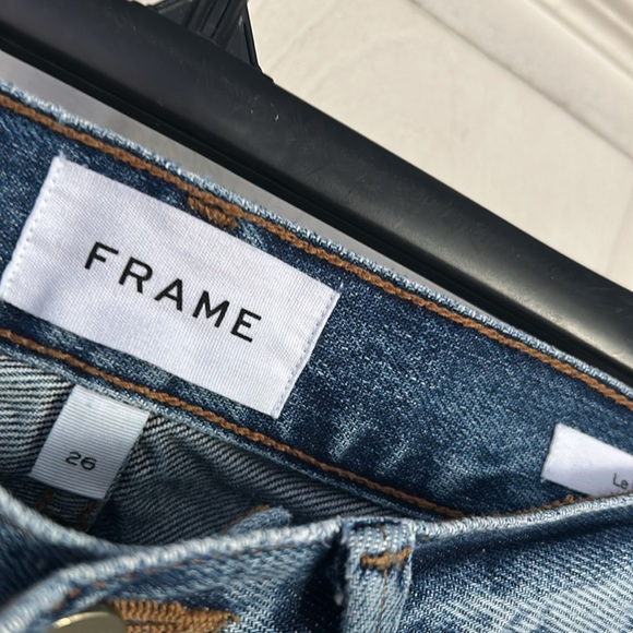 Frame denim distressed busted knee le piper jeans size 26 - Picture 4 of 5